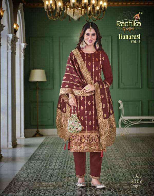 Radhika Banarasi Vol 2 Silk Designer Ready Made Dress Collection